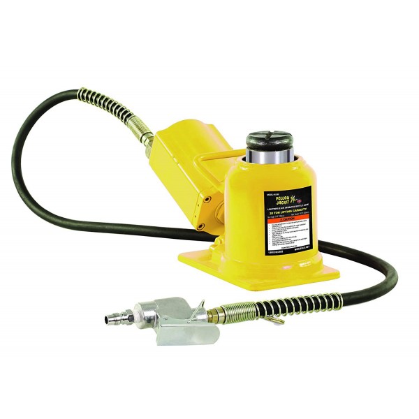 ESCO 10399 Yellow Jackit Air Hydraulic Bottle Jack, 20 Ton Capacity, 10.25 Inch Height 14 Inches Height