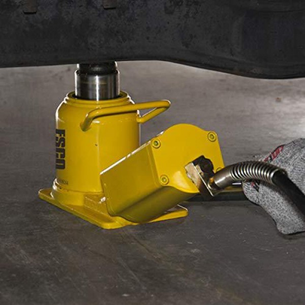 ESCO 10399 Yellow Jackit Air Hydraulic Bottle Jack, 20 Ton Capacity, 10.25 Inch Height 14 Inches Height