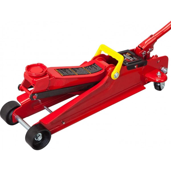 BIG RED TAM825051 Torin Hydraulic Low Profile Trolley Service/Floor Jack with Single Piston Quick Lift Pump, 2.5 Ton (5,000 lb) Capacity, Red