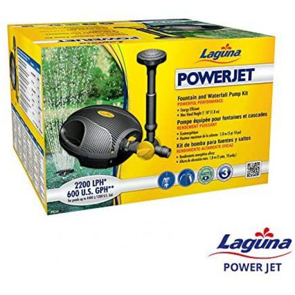 Laguna PowerJet 600 Fountain/Waterfall Pump Kit for Ponds Up to 1200-Gallon