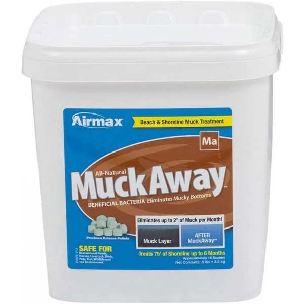 Airmax MuckAway, Natural Pond Muck Reducer, Removes Up to 2