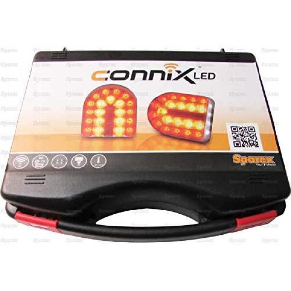 Connix LED Magnetic Wireless Towing Light Kit Farm Tractor 7 Pin Round Connector Baler, Wagon, Mower, Trailer.