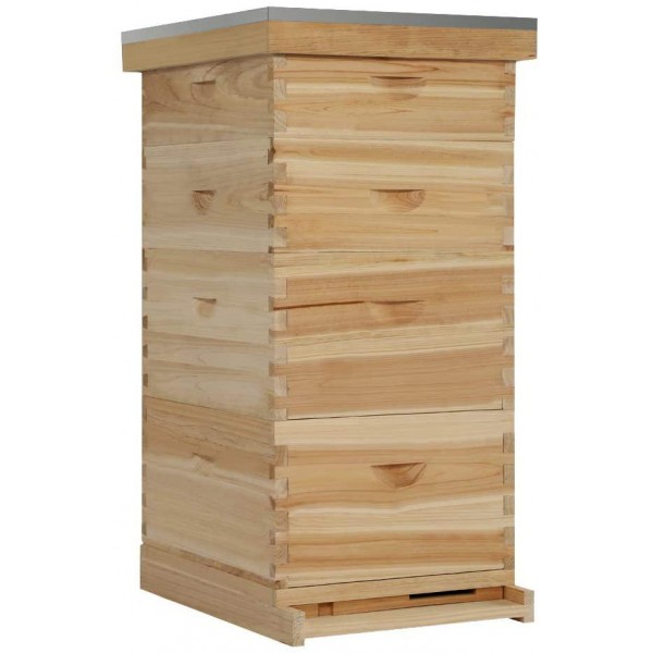 Neady Hives Natural Bees 8 Frame Beehive Includes Frames and Foundations (4-Layer)