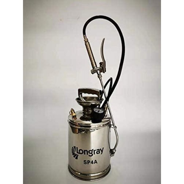 Longray SP4A Stainless Steel Sprayer, 1 Gallon, Metallic