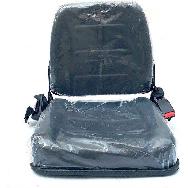 YILIKISS Universal Forklift Seat Waterproof PVC with Retractable Seatbelt,Great Replacement Seat for Tractor/Loader/Excavator/Forklift