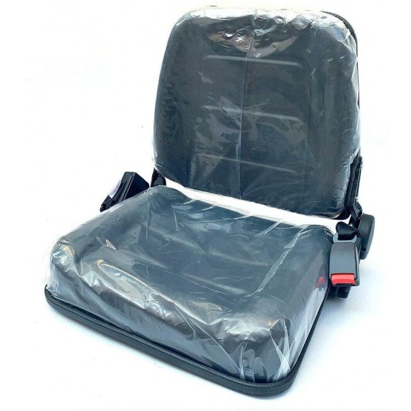 YILIKISS Universal Forklift Seat Waterproof PVC with Retractable Seatbelt,Great Replacement Seat for Tractor/Loader/Excavator/Forklift