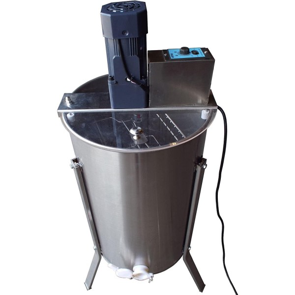 GoodLand Bee Supply HE2MOT 2 Frame Beekeeping 304 Stainless Steel Drum Honey Motorized Extractor With Stand - Electric 110V