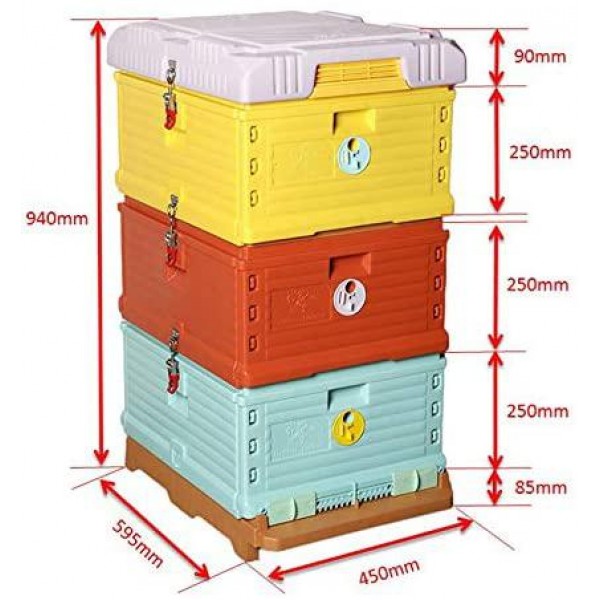 New molding 3 Layers Plastic Thermal Hive Durable Insulated HDPE Hive (Without Plastic Frames)