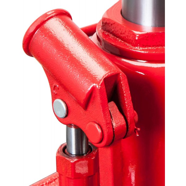 BIG RED T91207A Torin Hydraulic Stubby Low Profile Welded Bottle Jack, 12 Ton (24,000 lb) Capacity, Red