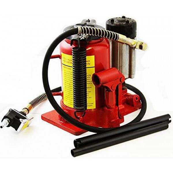 Stark Hydraulic 20 Ton Air Bottle Air-Operated Bottle Jack Lift Portable Low Profile Manual Jack Air Jack with Handle