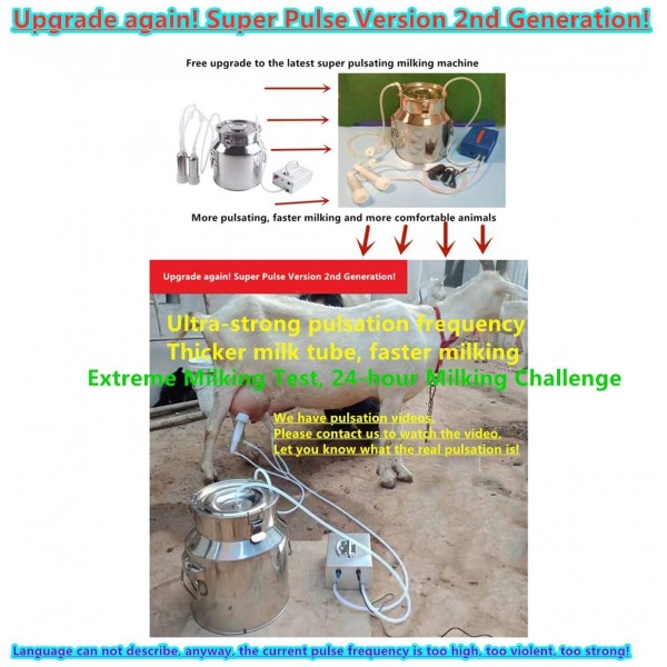 Futt 5L Single Bucket Piston Vacuum pulsation Milking Machine for Sheep