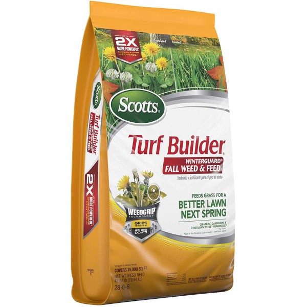 Scotts Turf Builder WinterGuard Fall Weed and Feed 3, 15,000 Sq Ft