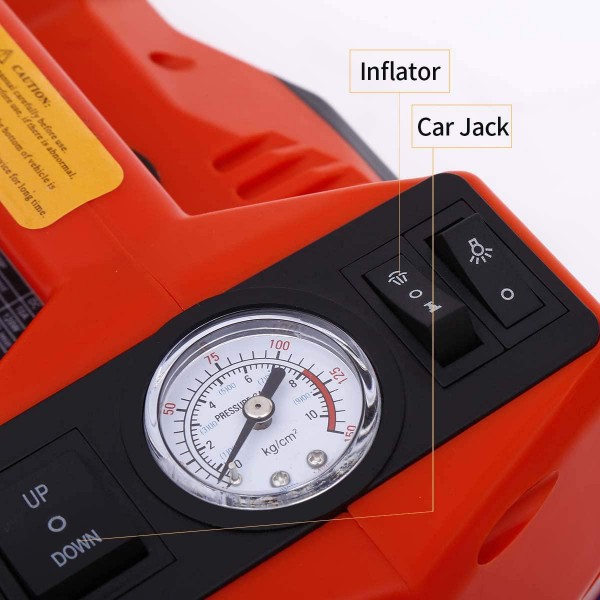 STANDTALL Electric Car Jack 5 Ton 12V Hydraulic Car Jack LED Light Portable Car Repair Tool Kit