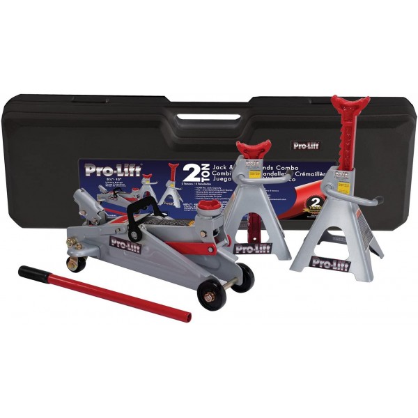 Pro-LifT F-2330BMC Grey Floor Jack and Stand Combo
