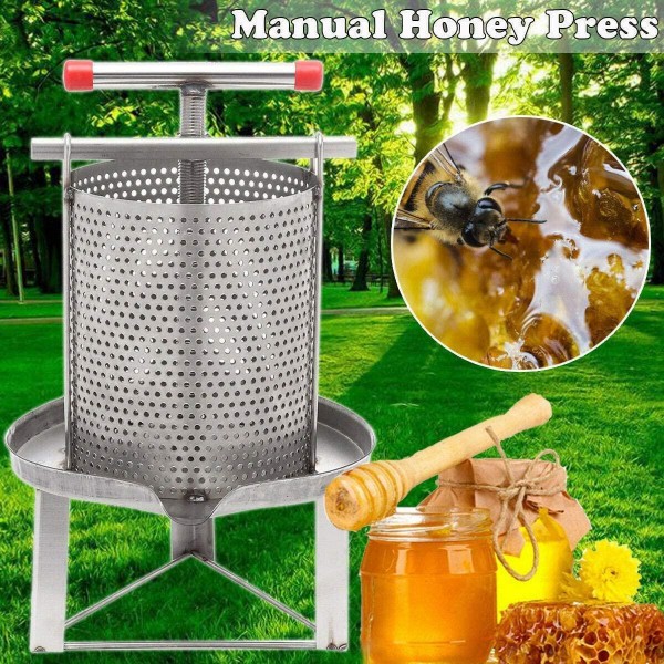 Aohuada Stainless Steel Wax Presser Fruit Juice Wine Press, Beekeeping Tool 304 Honeycomb Press 60cm/23.6''