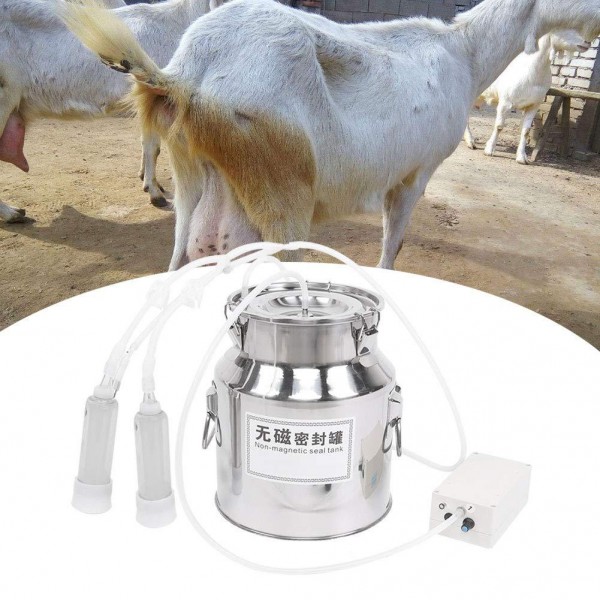 Naroote 14L Home Electric Pulsation Milking Machine Speed Adjustable for Cow Cattle or Goat Sheep(US, 100-240V, Sheep)