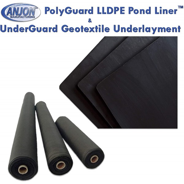 PolyGuard Liners LLDPE - 15 ft. x 25 ft. 30 Mil Pond Liner and Geo Combo
