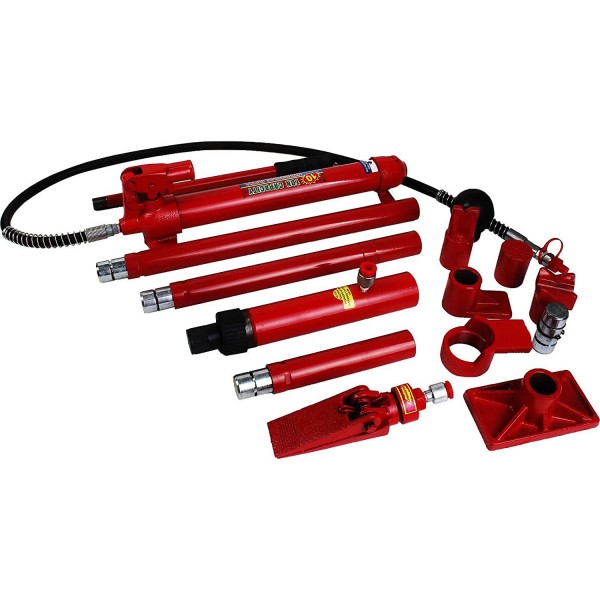 10 Ton Porta Power Hydraulic Jack Repair Kit Auto Shop Air Pump Lift Ram Body Frame Tool Heavy Set