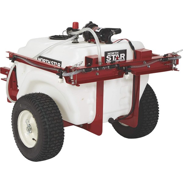 NorthStar Tow-Behind Trailer Boom Broadcast and Spot Sprayer - 41-Gallon Capacity, 4.0 GPM, 12V DC