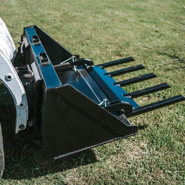 Titan Attachments Heavy Duty 48 in Wide x 21 Clamp-On Debris Forks v2 2500 lb Capacity for Loader Buckets, Skid Steers