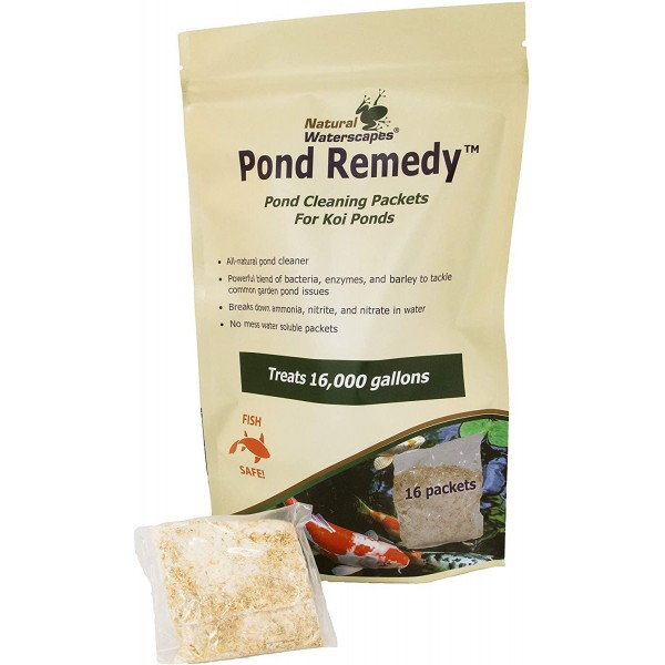 Koi Pond Maintenance Kit | Natural Pond Clarifier, Detoxifier, Sludge Remover for Backyard Pond | Includes Muck Remover GP, Pond Remedy, and Pond Renu