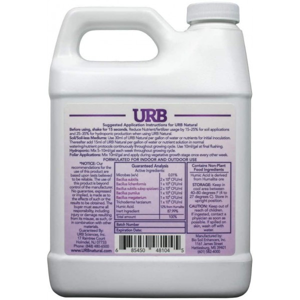 URB Natural Plant Stimulator Humic Acids and Bacteria (10L)