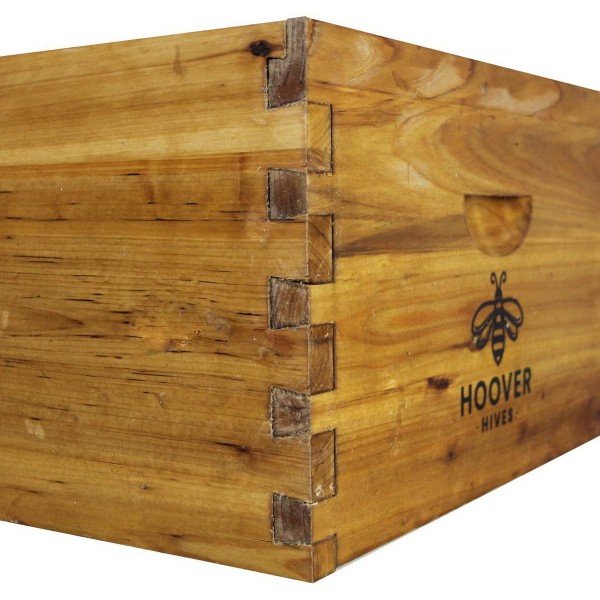 Hoover Hives 8 Frame Langstroth Beehive Dipped in 100% Beeswax Includes Wooden Frames & Waxed Foundations (1 Deep Box, 1 Medium Box)