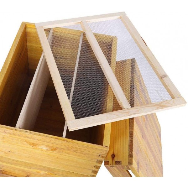 Juicemoo Beehive Brood Box Insect Proof Honey Beehive Box 10 Frame Beekeeping Box Kit Beekeepers Use for Beekeeping