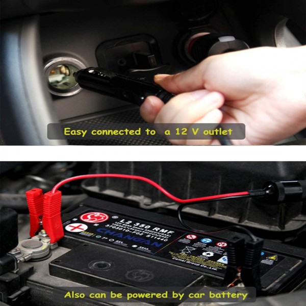 ROGTZ Electric Car Jack 5 Ton 12V Hydraulic Car Jack LED Light Portable Car Repair Tool Kit (Black)