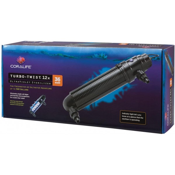 Coralife Turbo-Twist UV Sterilizer Black, 12X