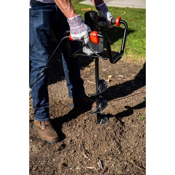 XtremepowerUS 1500W Industrial Electric Post Hole Digger Fence Plant Soil Dig Powerhead include 6