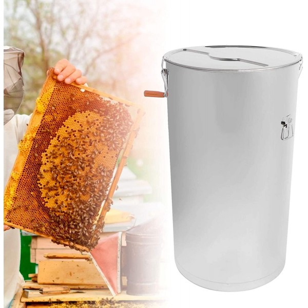 Aqur2020 Honey Extractor Stainless Steel Manual Honey Separator Centrifuge Beekeeping Accessory Stainless Steel Mesh Strainer Durable Highly Resistant Rust Oxidation