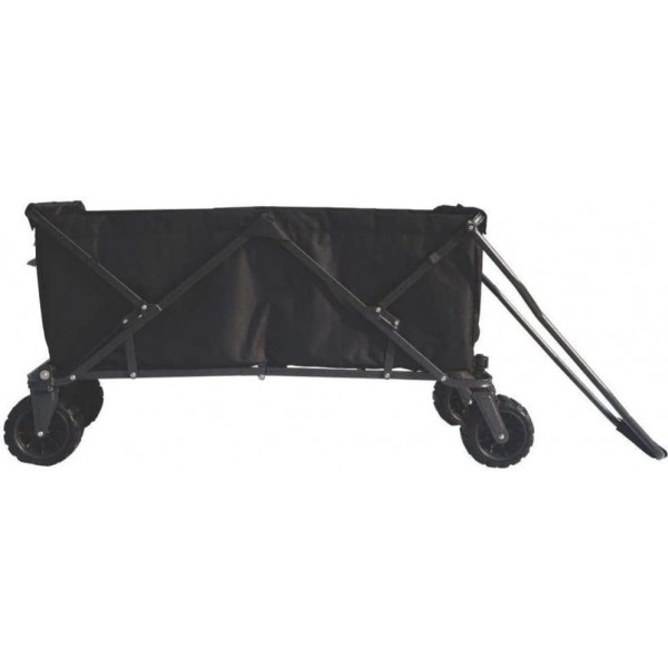 Impact Canopy Folding Collapsible Utility Wagon, Extra-Large Wagon with All-Terrain Wheels, Black