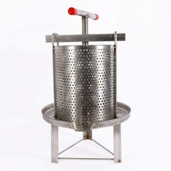 Gdrasuya10 Honey Press Extractor Small Stainless Steel Household Manual Honey Press Paraffin Machine Press Beekeeping Tool Diameter 24cm for Home, Restaurant, Large and Small Bee Farms