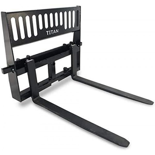 Titan Pallet Fork Attachment for Tractors and Skid Steers, Universal HD 48”
