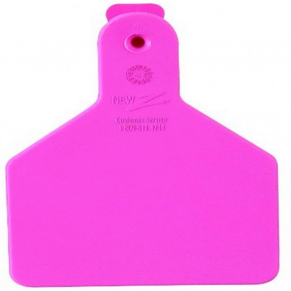 Z Tags 100 Count 1-Piece Blank Tags for Calves, Pink