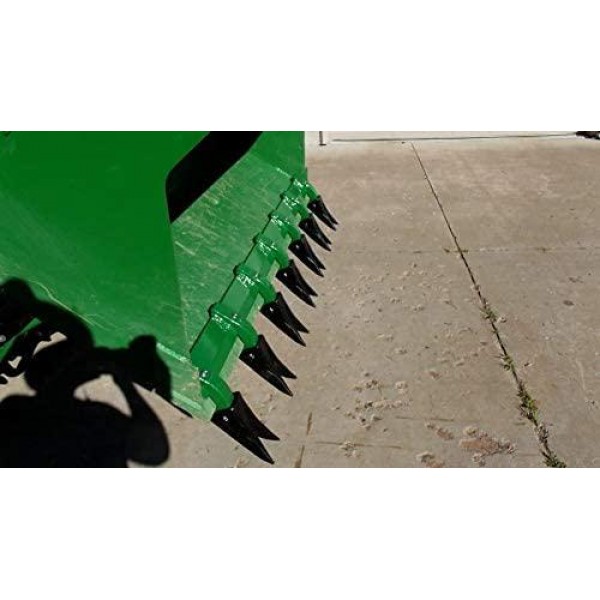 Heavy Hitch Green 49 Inch Bucket Tooth Bar for Sub-Compact Tractor No Drilling Required | Heavy Duty Design Made in USA