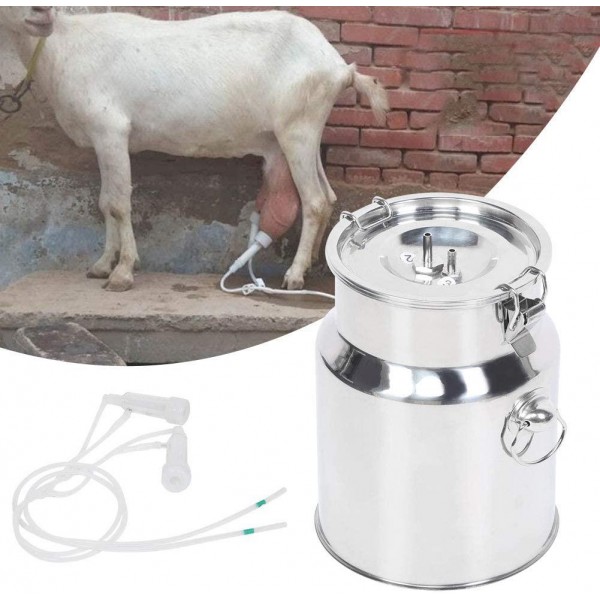 Electric Milking Machine, 5L Mini Electric Pulsation Milking Machine Milker Livestock Husbandry And Breeding Machine Voltage(For Sheep US Plug)