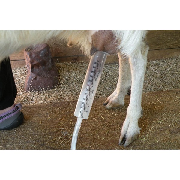 Dansha Farms Goat Sheep Cow Hand Vacuum-Manual Pulse Milking Machine 1Quart Bottle 2 Teat tm