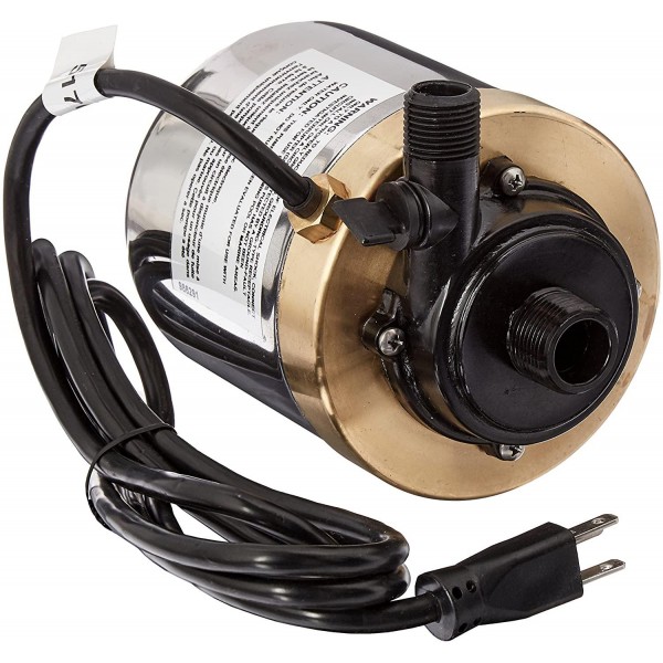 Little Giant 517011 Stainless Steel 1200GPH Pump with 6-Feet Cord, Bronze