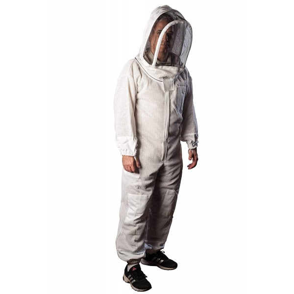 Forest Beekeeping Supply Ventilated Suit - Clear View Fencing Veil YKK Brass Zippers Light Weight & Maximum Protection Professional & Beginner Beekeepers (Medium)