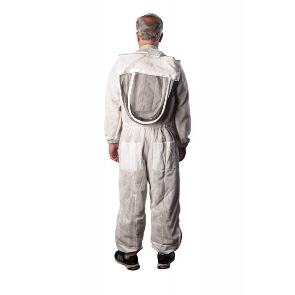 Forest Beekeeping Supply Ventilated Suit - Clear View Fencing Veil YKK Brass Zippers Light Weight & Maximum Protection Professional & Beginner Beekeepers (Medium)