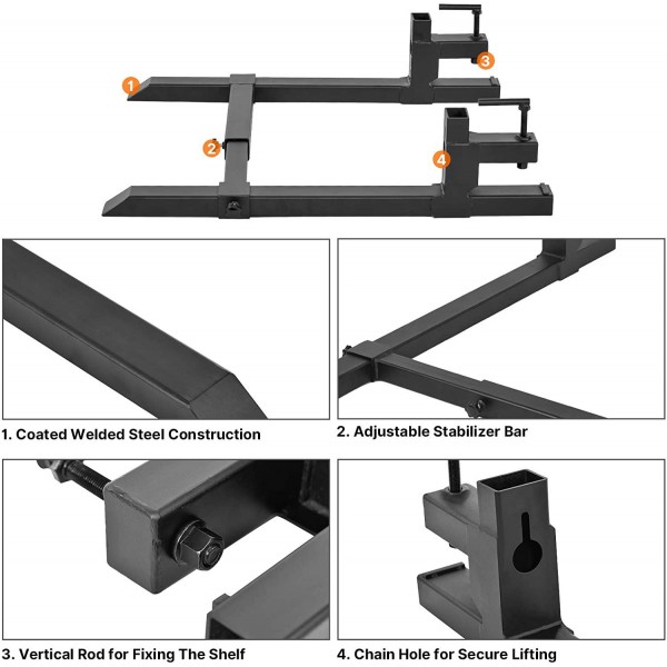 CATINBOW Clamp on Pallet Forks 43