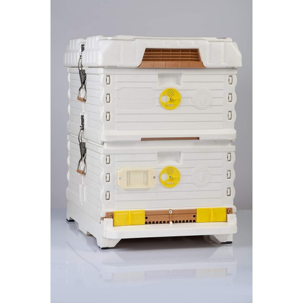 Apimaye Ergo Plus Langstroth Size Insulated Bee Hive Set [No Frames Included] (White)