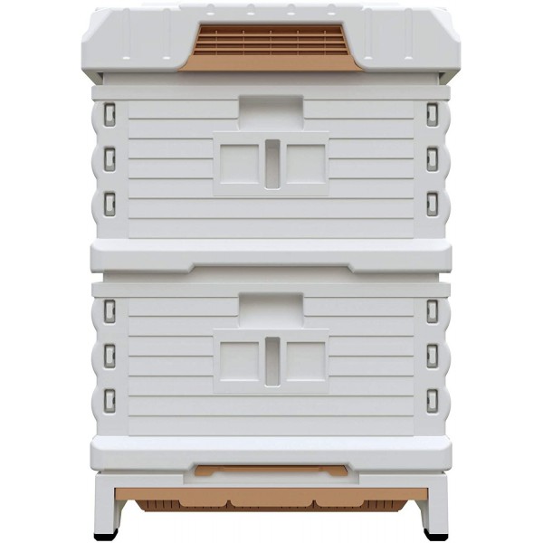 Apimaye Ergo Plus Langstroth Size Insulated Bee Hive Set [No Frames Included] (White)