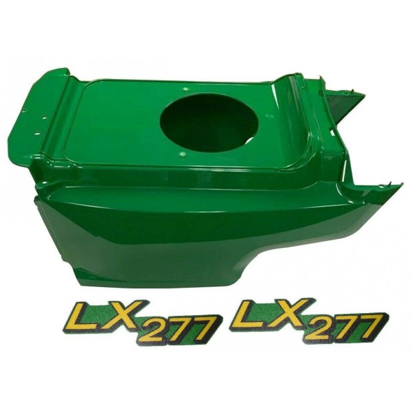 Lower Hood& Set of2 Decals Replaces AM132688 M146005 Compatible with JohnDeere LX277 UP S/N
