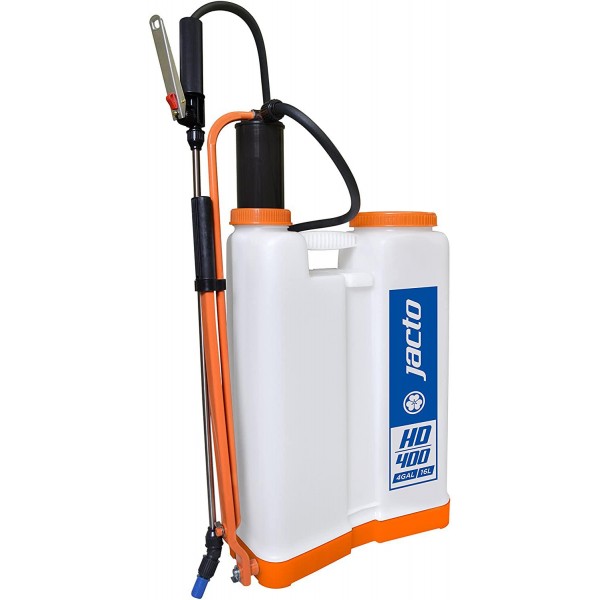 Jacto HD400 W/O Backpack Sprayer, Professional Garden Sprayer, Perfect for Pesticide Control, Translucent White
