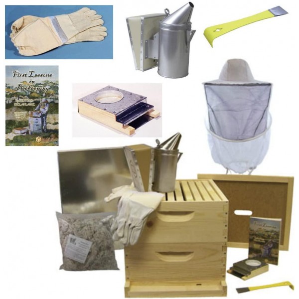 Deluxe Beehive Starter Kit - Premium Bee Hives for Beginners and Pros and All The Beekeeping Supplies You Need, 10 Frames