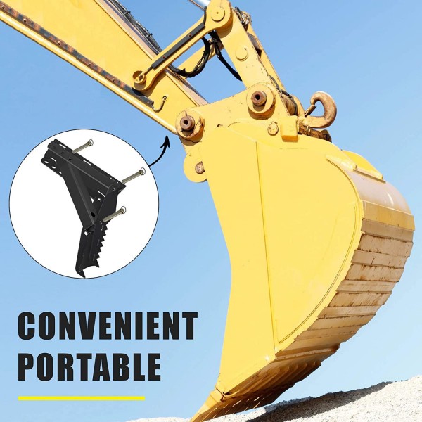 Mophorn 24 inch Excavator Hydraulic Thumb Backhoe Excavator Thumb Attachments Weld 1/2 Inch Teeth Thick Steel Plate Assembly CNC Plasma Cut Bolt-On Design