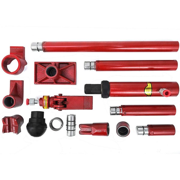Mophorn 10 Ton Porta Power Kit 2M Hydraulic Car Jack Ram 78.7 inch Hose Length Autobody Frame Repair Power Tools for Loadhandler Truck Bed Unloader Farm and Hydraulic Equipment Construction